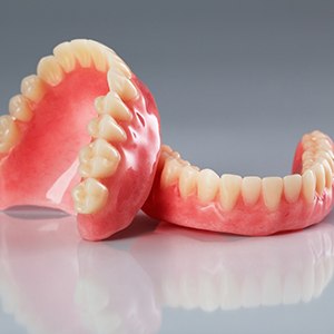 A set of full dentures