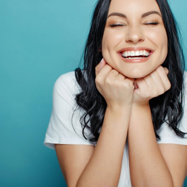 Lady smiles radiantly